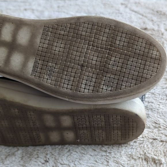 Steve Madden Shoes Womens Wedgie Sneaker Black Snakeskin Leather Zip Mid Size 9