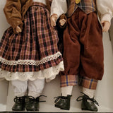 Tchibo 2 Deko Puppen German Made Handmade Porcelain DOLLS Boy Girl Vintage