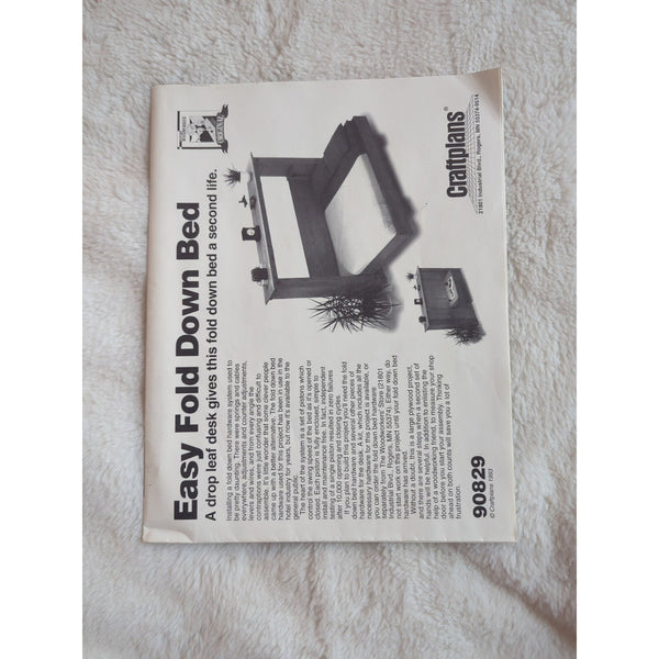 Easy Fold Down Bed Plans Create Space Saving Bedroom Furniture Craftplans 1993