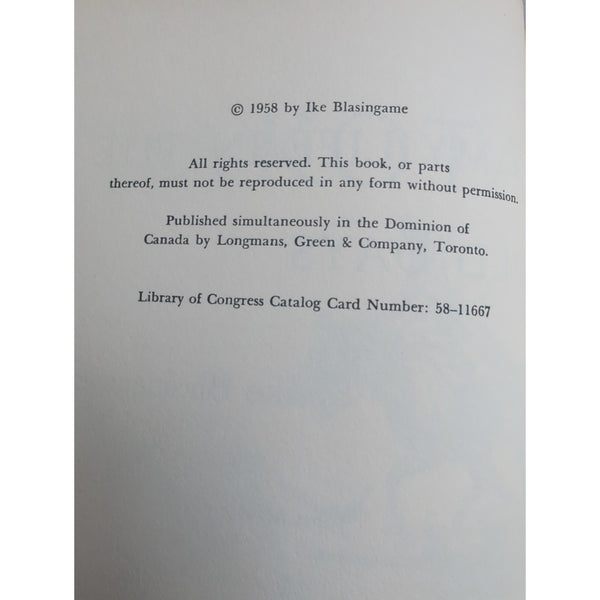 Dakota Cowboy My Life in the Old Days Ike Blasingame 1958 HC DJ Vtg 1st Edition