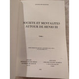 Societe Et Mentalites Autour de Henri III Jacqueline Boucher SC 1981 Vtg 4 Vols