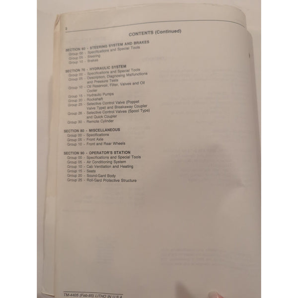John Deere 2750 Tractor Technical Manual TM-4405 Aug-86 Shop Service Repair