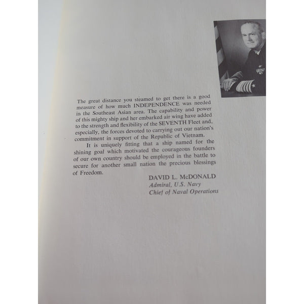 USS Independence (CVA-62) 1965 Westpac Deployment Cruise Book Cruisebook HC Vtg