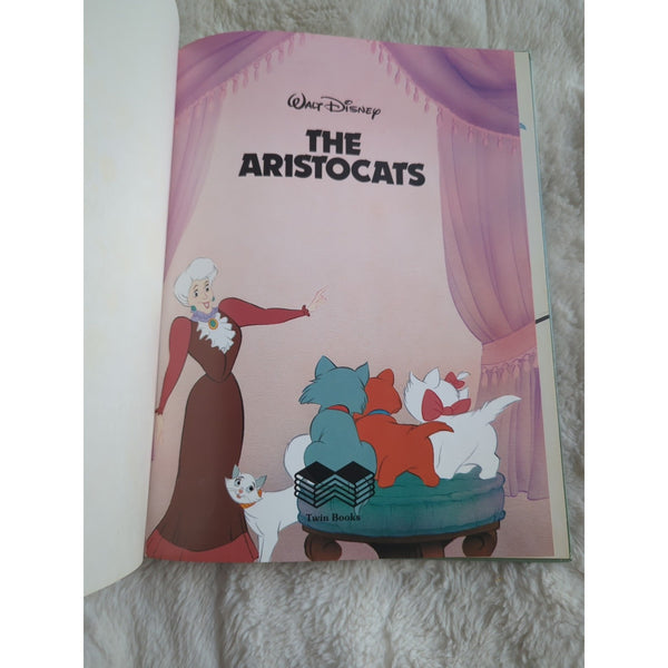 Vintage Disney The Aristocats Hardcover Book 1988 Children Story Twins Derrydale