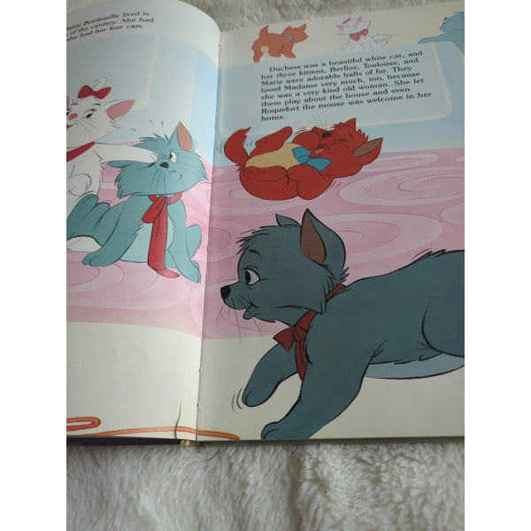 Vintage Disney The Aristocats Hardcover Book 1988 Children Story Twins Derrydale