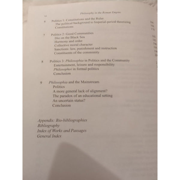 Philosophy In The Roman Empire Michael Trapp HC DJ 2007 Ashgate Ethics Politics