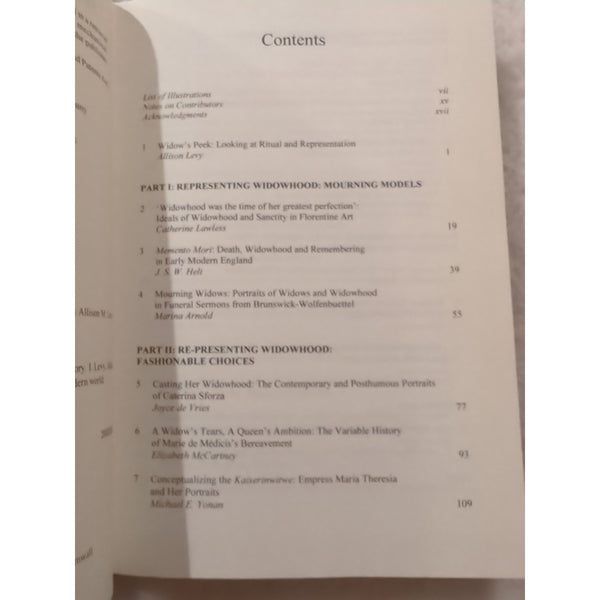 Widowhood And Visual Culture In Early Modern Europe Allison Levy HC DJ 2003 Vtg