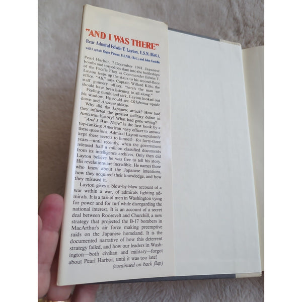 And I Was There Pearl Harbor and Midway Breaking the Secrets Edwin Layton HC DJ