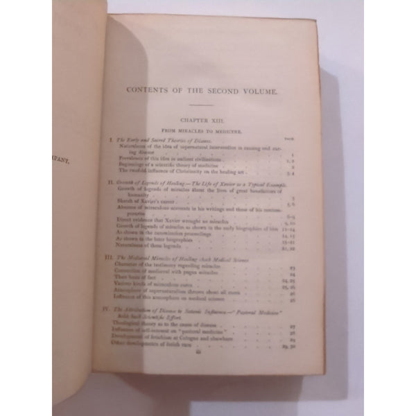 The History of the Warfare of Science With Theology Vol 2 White 1898 Antique HC