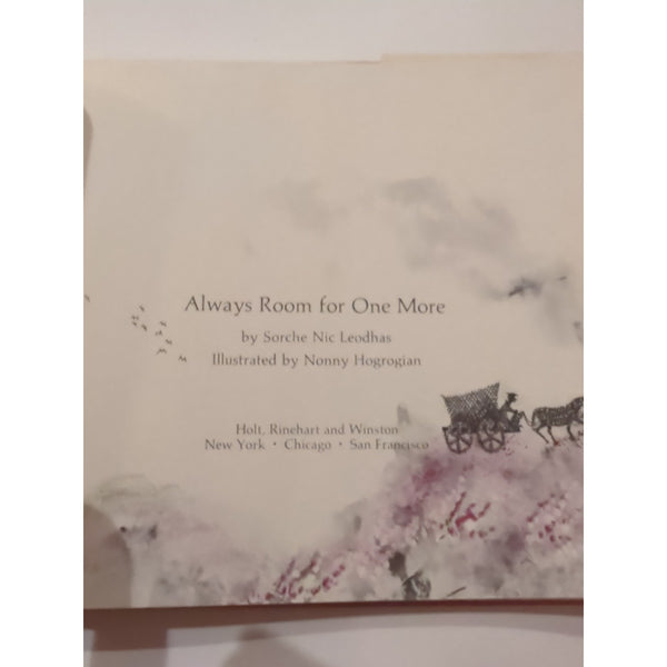 Rare ALWAYS ROOM FOR ONE MORE Sorche Nic Leodhas 1965 Stated 1st Ed HC DJ Vtg