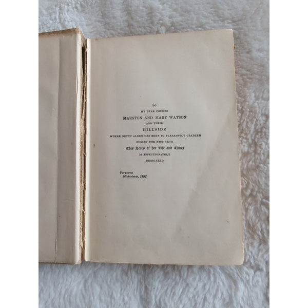 BETTY ALDEN Story Pilgrims 1891 HC Vtg 1ST EDITION 1st Printing BY JANE G AUSTIN