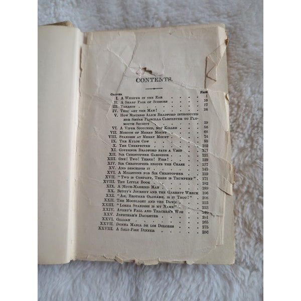 BETTY ALDEN Story Pilgrims 1891 HC Vtg 1ST EDITION 1st Printing BY JANE G AUSTIN