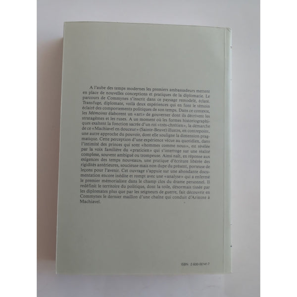 Joel Blanchard Commynes L'europeen L'invention Du Politique Droz SC 1996 Vtg