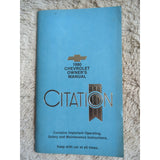 1980 Chevrolet Citation Owners Manual OEM Original Vintage SC 14006900 GM