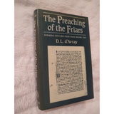 The Preaching of the Friars Sermons Diffused from Paris Before 1300 D'Avray HC
