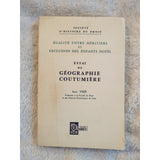 Essai De Geographies Coutumiere Societe D'histoire Du Droit Jean Yver SC 1966