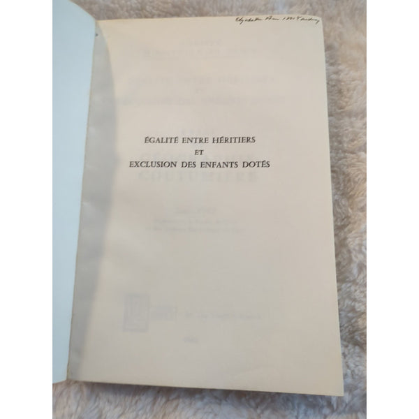 Essai De Geographies Coutumiere Societe D'histoire Du Droit Jean Yver SC 1966