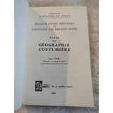Essai De Geographies Coutumiere Societe D'histoire Du Droit Jean Yver SC 1966