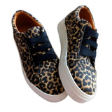 Dolce Vita Shoes Womens 7 Roper Slip On Sneakers Brown Black Leopard Print Low