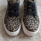 Dolce Vita Shoes Womens 7 Roper Slip On Sneakers Brown Black Leopard Print Low