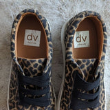 Dolce Vita Shoes Womens 7 Roper Slip On Sneakers Brown Black Leopard Print Low