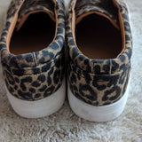 Dolce Vita Shoes Womens 7 Roper Slip On Sneakers Brown Black Leopard Print Low