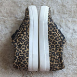Dolce Vita Shoes Womens 7 Roper Slip On Sneakers Brown Black Leopard Print Low