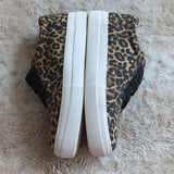 Dolce Vita Shoes Womens 7 Roper Slip On Sneakers Brown Black Leopard Print Low