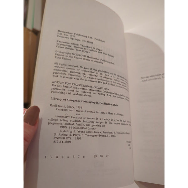 Perspectives Relevant Scenes For Teens Mary Krell Oishi 1997 SC Vtg Meriwether