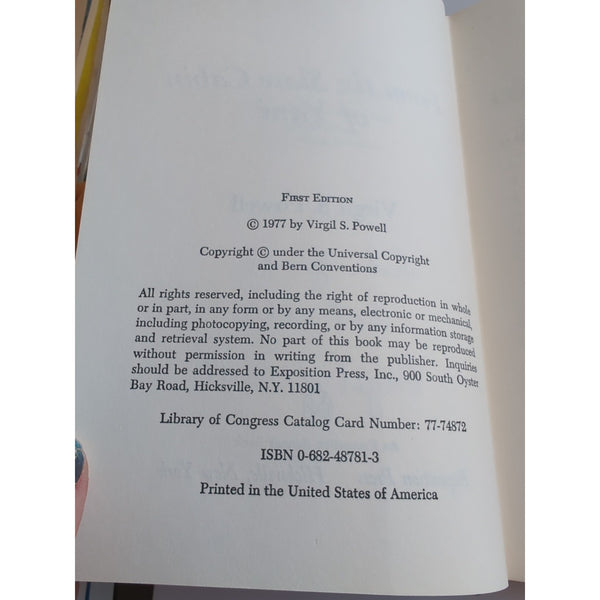 FROM THE SLAVE CABIN OF YANI by Virgil S. Powell 1st Ed HC DJ 1977 Vtg Signed