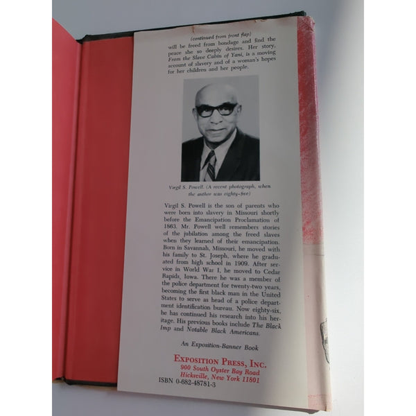 FROM THE SLAVE CABIN OF YANI by Virgil S. Powell 1st Ed HC DJ 1977 Vtg Signed