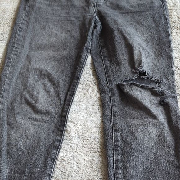 Madewell Grey Distressed High Rise The Perfect Vintage Jean Size 28