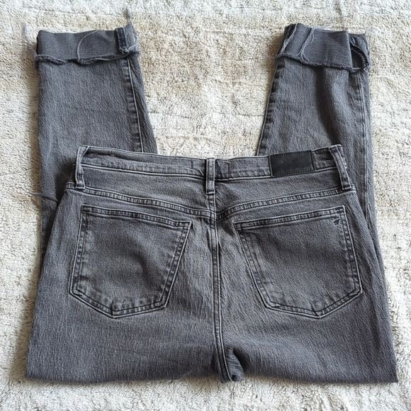 Madewell Grey Distressed High Rise The Perfect Vintage Jean Size 28