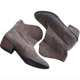 Naughty Monkey Brown Suede Leather Bountry Western Ankle Boots Size 8