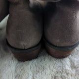 Naughty Monkey Brown Suede Leather Bountry Western Ankle Boots Size 8