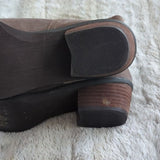Naughty Monkey Brown Suede Leather Bountry Western Ankle Boots Size 8