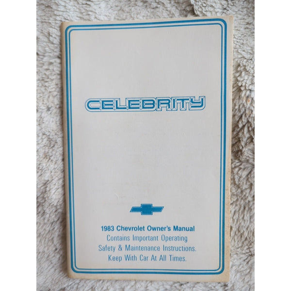 1983 83 Chevrolet Celebrity owners manual ORIGINAL book guide literature Chevy