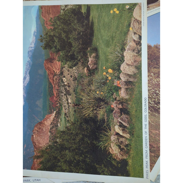 UNION PACIFIC RAILROAD COLOR PHOTO WITH ORIGINAL ENVELOPE 13 x 11 Lot Of 16 Vtg