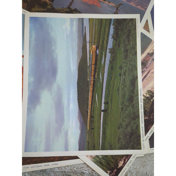 UNION PACIFIC RAILROAD COLOR PHOTO WITH ORIGINAL ENVELOPE 13 x 11 Lot Of 16 Vtg