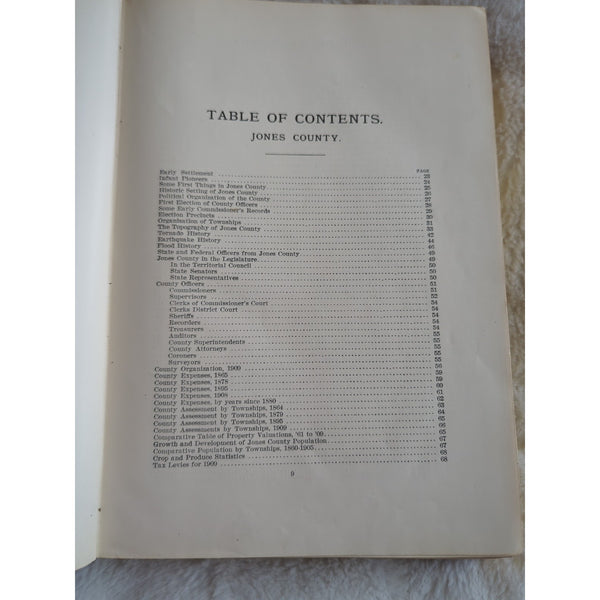 The History of Jones County Iowa Past And Present 2 Volume Set 1910 Rough Cond