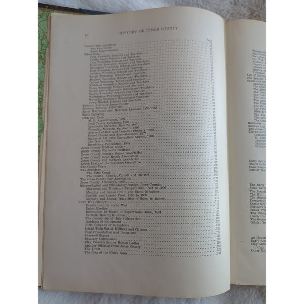 The History of Jones County Iowa Past And Present 2 Volume Set 1910 Rough Cond