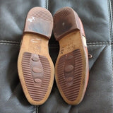 Vintage Kenneth Cole Spectator Brown Leather Beige Canvas Oxford Shoes Size 10