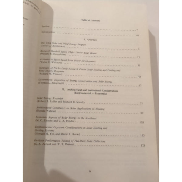 Application Of Solar Energy Wu Christensen Head Whitacre HC 1975 Vtg UAH Press