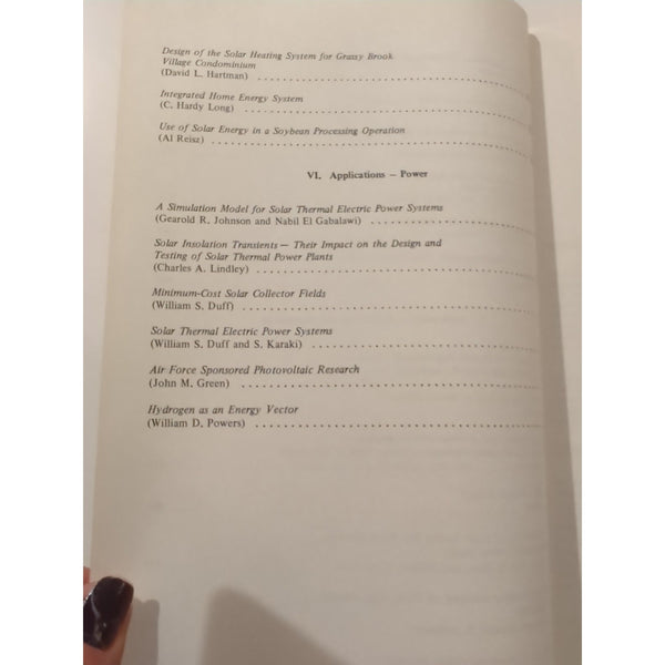 Application Of Solar Energy Wu Christensen Head Whitacre HC 1975 Vtg UAH Press