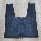 Joe's Jeans Dark Wash Mid Rise Martel Style Skinny Jeans Frayed Hem Size 26