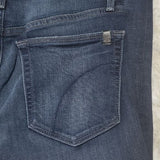 Joe's Jeans Dark Wash Mid Rise Martel Style Skinny Jeans Frayed Hem Size 26