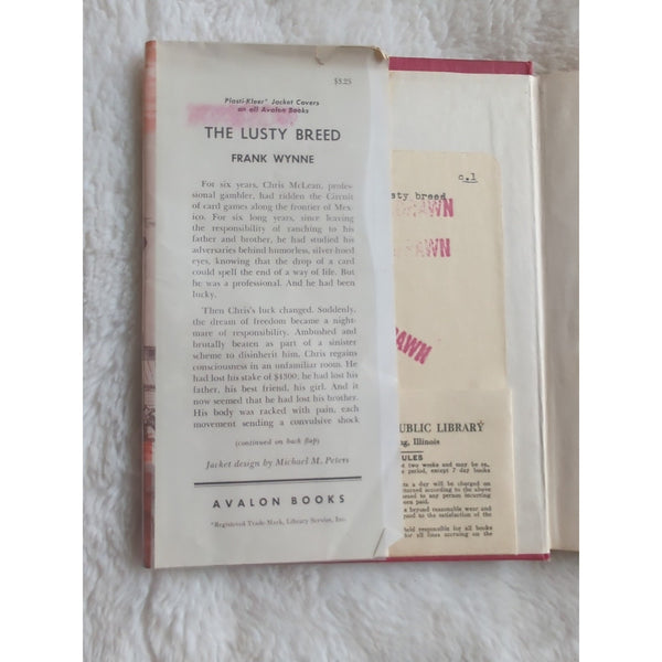 Brian GARFIELD Frank Wynne THE LUSTY BREED 1st Edition 1966 HC DJ Vtg Ex Library