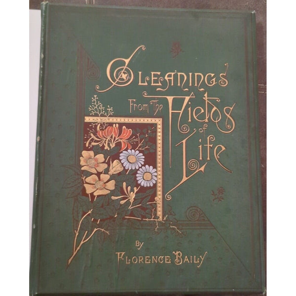 Florence Baily Gleanings from the Fields of Life Oversized Hardcover Book 1882