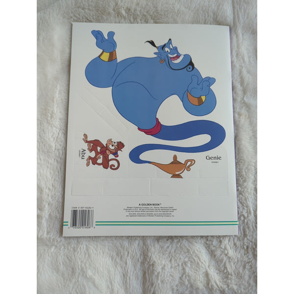 Complete & Unused 1992 DISNEY'S ALADDIN PAPER DOLL BOOK Jasmine Genie Abu SC Vtg