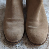 Cole Haan Beige Tan Abbot Bootie Ankle Boot Slip On Leather Suede Shoe Size 8.5
